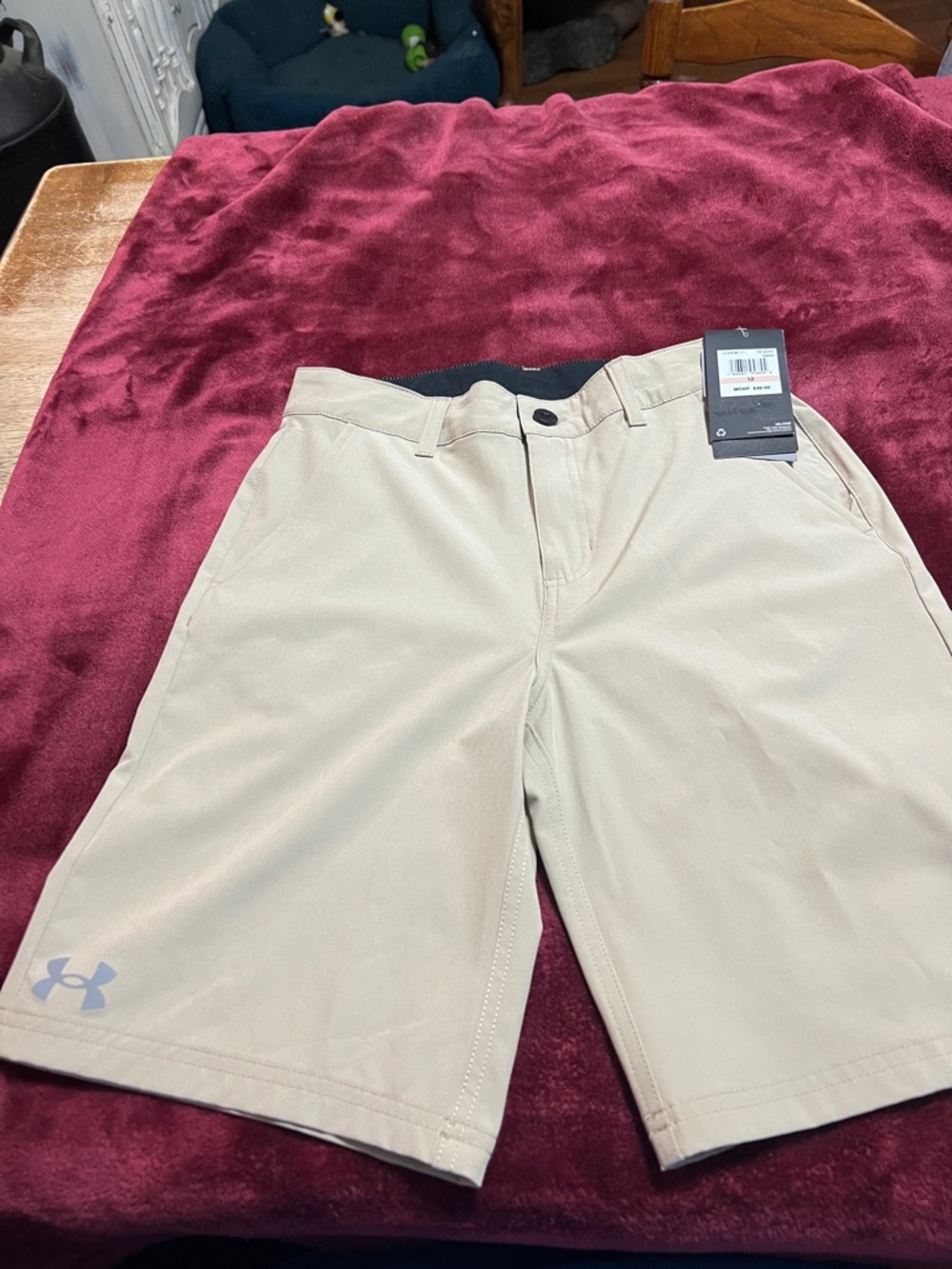 Under Armour Boys Khaki Performance Athletic Shorts